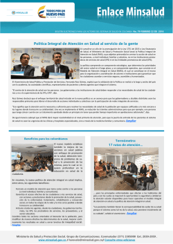 Enlace-minsalud-79-mias - Ministerio de Salud y Protecci&oacute;n Social