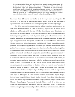 La conceptualizaci&oacute;n liberal de la naci&oacute;n mexicana que privilegia el