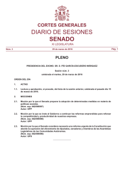 diario de sesiones del senado