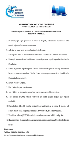 MINISTERIO DE COMERCIO E INDUSTRIAS JUNTA TECNICA DE