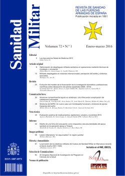 Revista de Sanidad Militar de las Fuerzas Armadas de Espa&ntilde;a