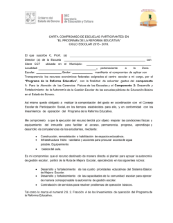 carta compromiso directores de escuelas participantes 2015-2016