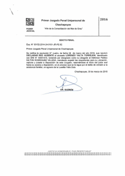 Primer Juzgado Penal Unipersonal de Chachapoyas