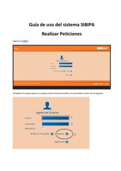 Gu&iacute;a de uso del sistema SIBIPA Realizar Peticiones