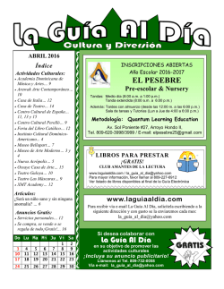 guia abril 2016 - La Gu&iacute;a al D&iacute;a