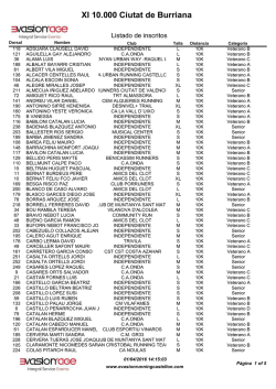 Burriana Nombre - Evasion Running