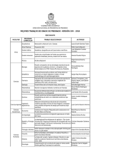mejores trabajos de grado de pregrado -versi&oacute;n xxv