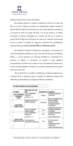 Santiago, treinta de marzo de dos mil diecis&eacute;is. Que ten