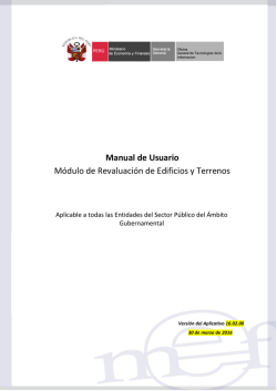 M&oacute;dulo de Revaluaci&oacute;n de Edificios y Terrenos V. 15.05.00