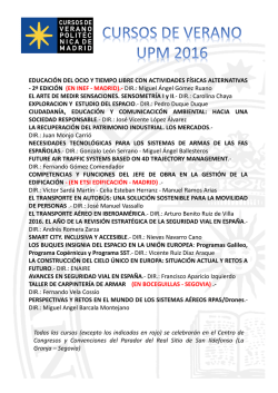 Listado provisional de Cursos para el 2016