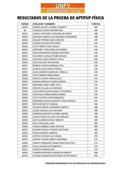comisi&oacute;n permanente de los procesos de admisi&oacute;n 2016