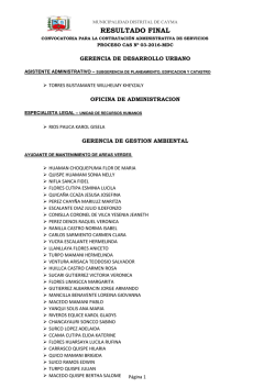 resultado final - Municipalidad Distrital de Cayma