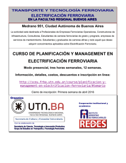 afiche curso electrificaci&oacute;n 2016 - Red Universitaria de Transporte