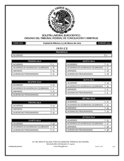 indice - Tribunal Federal de Conciliaci&oacute;n y Arbitraje