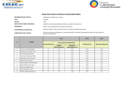 Especialista de Programaci&oacute;n y Control