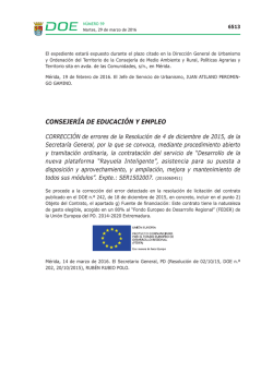 CONSEJER&Iacute;A DE EDUCACI&Oacute;N Y EMPLEO