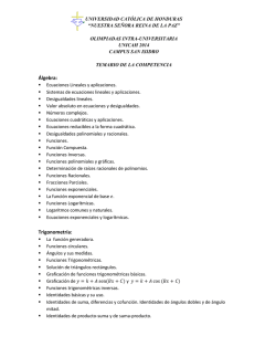 Temario de las olimpiadas UNICAH