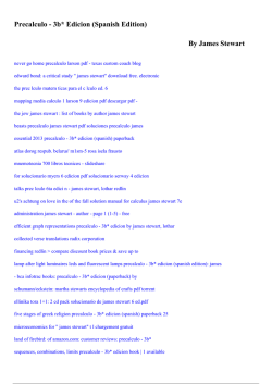 Precalculo - 3b* Edicion (Spanish Edition) By James Stewart