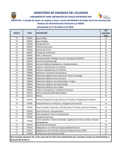 MINISTERIO DE FINANZAS DEL ECUADOR