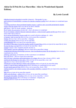 Alicia En El Pa&iacute;s De Las Maravillas / Alice In Wonderland (Spanish