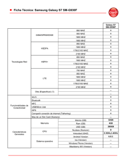 Ficha T&eacute;cnica: Samsung Galaxy S7 SM-G930F