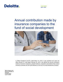 Annual contribution made by insurance companies to the