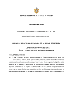 Ordenanza N&ordm; 12.468 - Municipalidad de C&oacute;rdoba