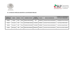 29.- listado de veh&iacute;culos adscritos a las entidades p&uacute;blicas