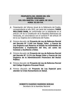 Propuesta de Orden del d&iacute;a martes 05-04
