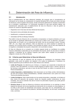 Capitulo III, Determinaci&oacute;n del &aacute;rea de influencia