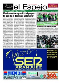 Medioambiente paraliza el proyec- to que iba a