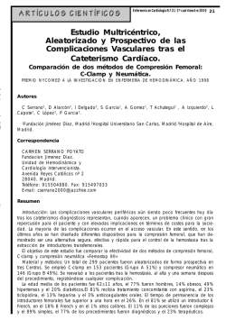 Estudio multic&eacute;ntrico, aleatorizado y prospectivo de las