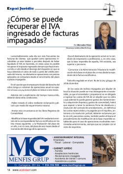 &iquest;C&oacute;mo se puede recuperar el IVA ingresado de