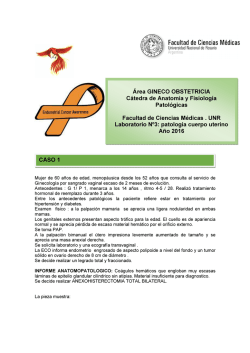 &Aacute;rea GINECO OBSTETRICIA C&aacute;tedra de Anatom&iacute;a y Fisiolog&iacute;a