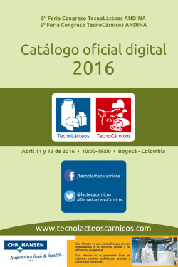 Cat&aacute;logo oficial 2016 - TecnoC&aacute;rnicos Andina