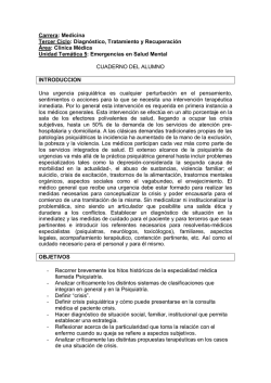 Emergencias en salud mental.