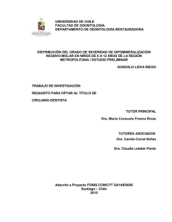universidad de chile facultad de odontolog&iacute;a departamento de