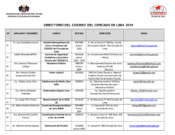 directorio del codisec del cercado de lima 2016