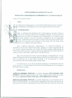 CORTE SUPERIOR DE JUSTICIA DEl CAllAO