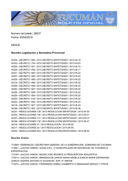 Numero de boletin: 28037 Fecha: 05/04/2016 INDICE