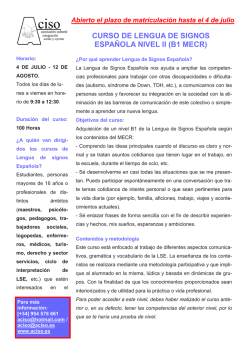 Curso Lengua de Signos B1 - Cursos Lengua de Signos Sevilla