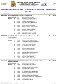 Facultad de Ciencias F&iacute;sicas - Vicerrectorado de Investigaci&oacute;n