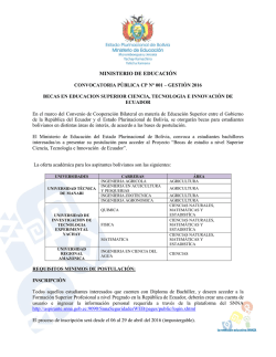 Convocatoria - Ministerio de Educaci&oacute;n