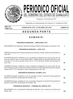 segundaparte - Peri&oacute;dico Oficial - Gobierno del Estado de Guanajuato