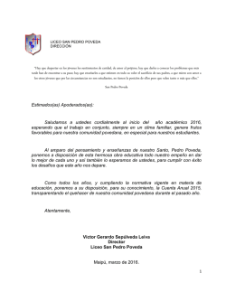 Cuenta publica 2016 - Liceo San Pedro Poveda
