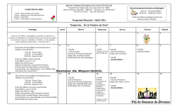 Programa Mensual - iglesia cristiana disc&iacute;pulos de cristo: el se&ntilde;orial