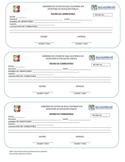 Recibo de Combustible - Secretar&iacute;a de Educaci&oacute;n P&uacute;blica Baja