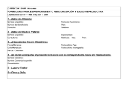 Planilla de anticoncepcion