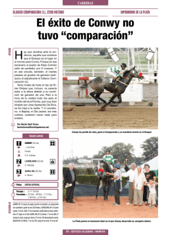 El &eacute;xito de Conwy no tuvo &ldquo;comparaci&oacute;n&rdquo;