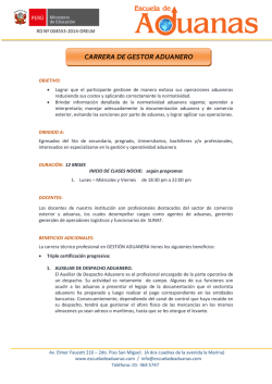 Malla Curricular - Escuela de Aduanas Per&uacute;